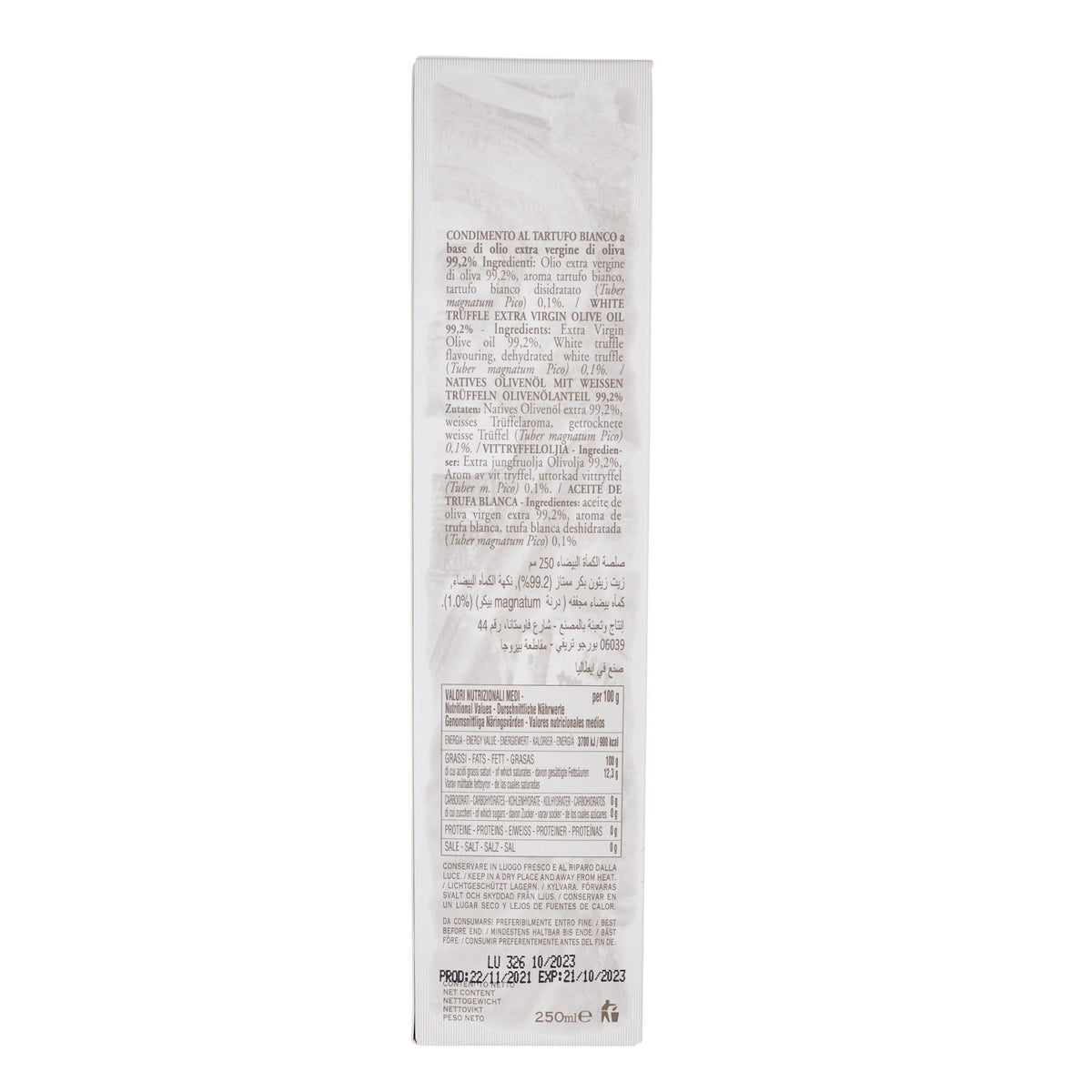 White Truffle Extra Virgin Olive Oil 250ml
