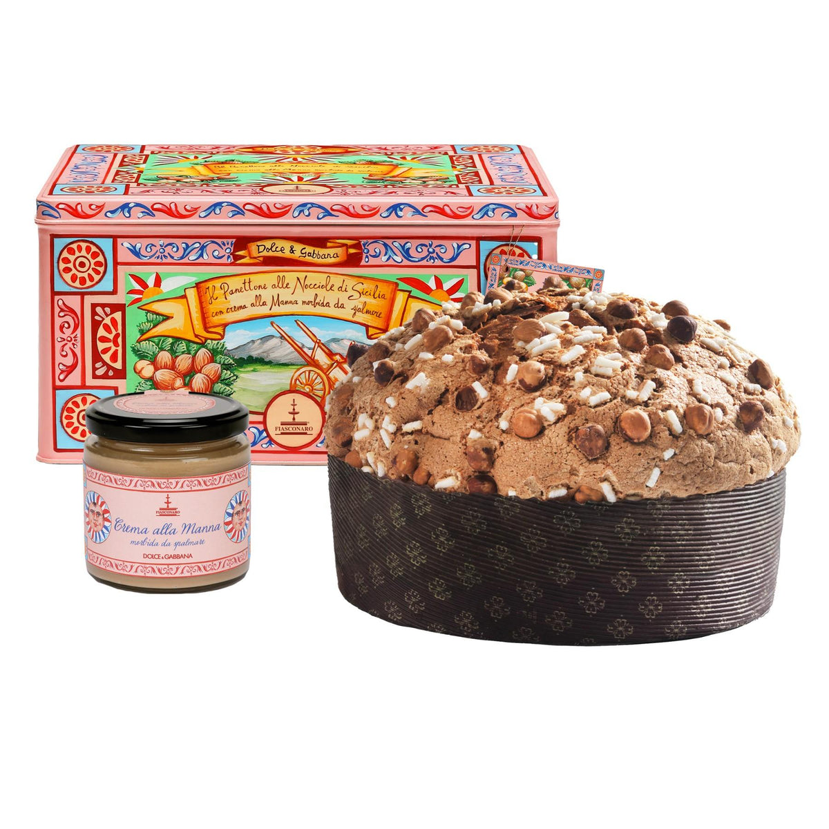 Panettone Dolce & Gabbana Sicilian Hazelnuts 800g with Manna Spread 200g